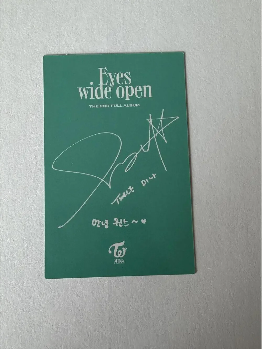 Twice Mina EYES WIDE OPEN Album Photocard